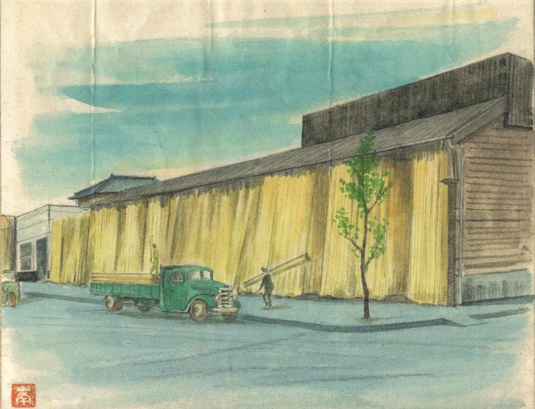 昭和57年の加藤歯科の外観のイラスト