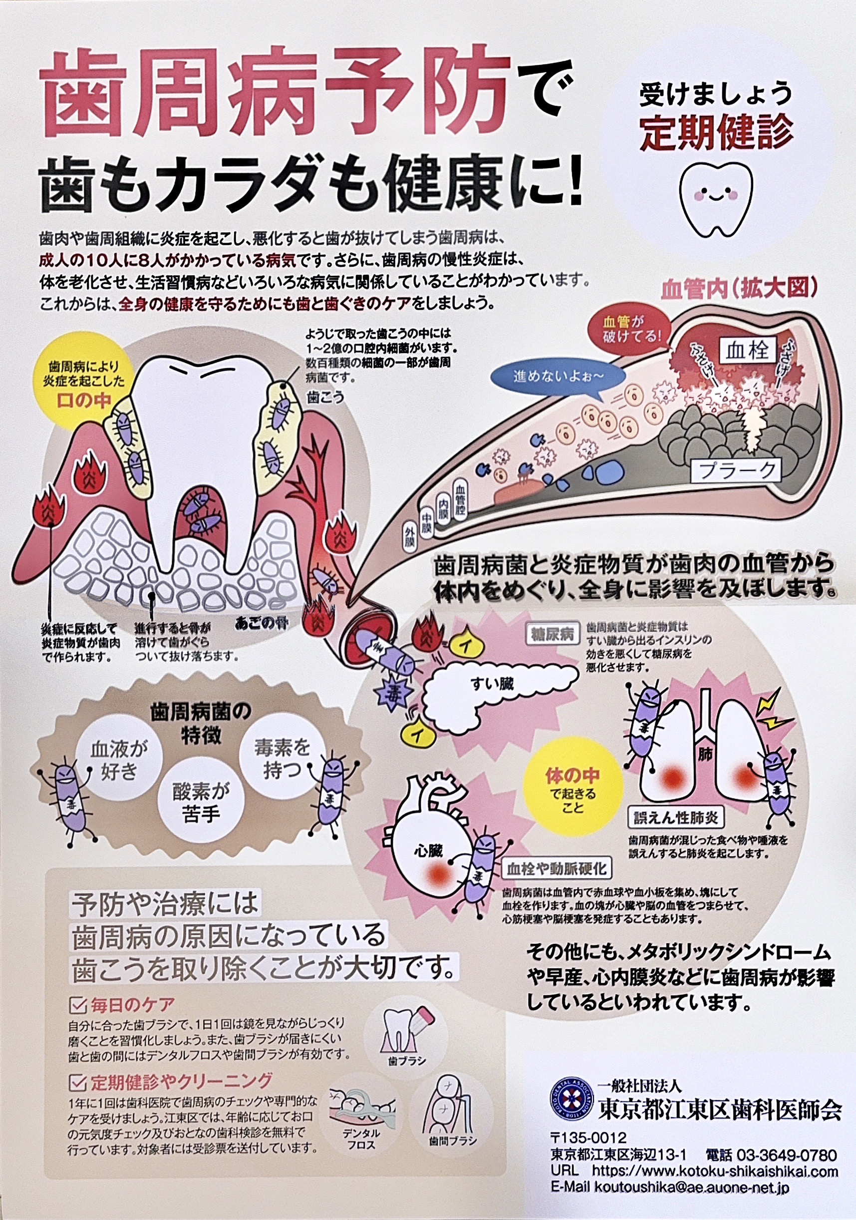 東京都歯科医師会からのお知らせのポスター